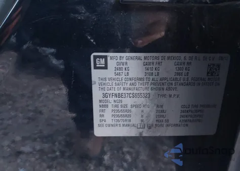 2012 Cadillac Srx Performance Collection z USA, uszkodzony, nr VIN 3GYFNBE37CS655323